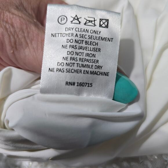 Retrofete Alice Sequin Dress White Sequin Maxi Dress Backless Cross Strap L New - Picture 5 of 12